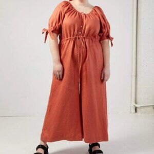 Terracotta Linen Jumpsuit